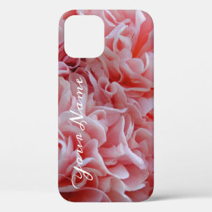 ピンクのベルベットの花マロー iPhone 12 PROケース