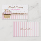 ピンクのベーカリーのカップケーキの名刺 名刺 (正面/裏面)