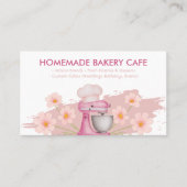 ピンクのベーキングアメニティベーカリーベイカー 名刺 (正面)