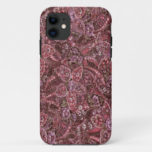 ピンクのペイズリーのプリントのiPhone 5カバー iPhone 11 ケース