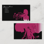 ピンクのペイズリー 名刺 (正面/裏面)