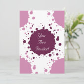 ピンクのペイント 招待状 (スタンド正面)