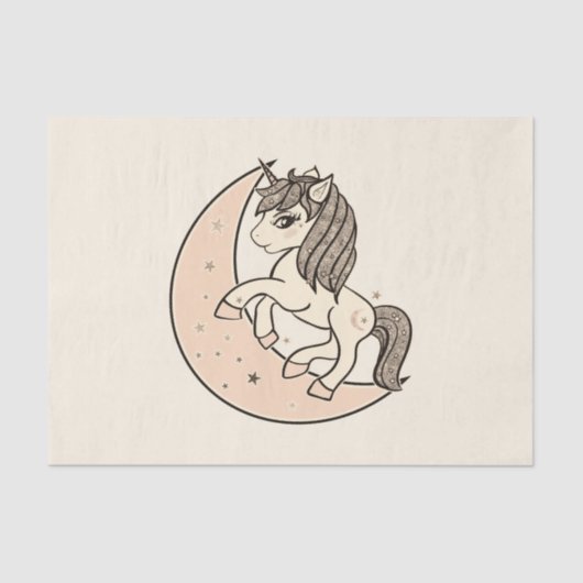 ピンクのペチコー ブラッシュ セルestial ムーンベイビーシャワー 薄葉紙 (正面)