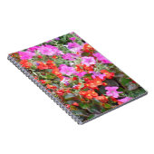 ピンクのペチュニアと赤いゲラニウム ノートブック (右側)