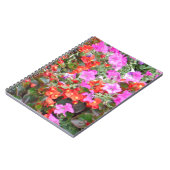 ピンクのペチュニアと赤いゲラニウム ノートブック (左側)