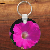 ピンクのペチュニアの花 キーホルダー (正面)