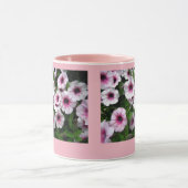 ピンクのペチュニアパッチ マグカップ (中央)