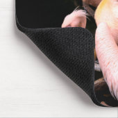 ピンクのペリカン マウスパッド (コーナー)