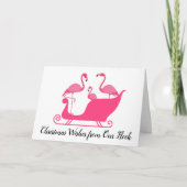 ピンクのペンギンより、クリスマスの願い カード (正面)