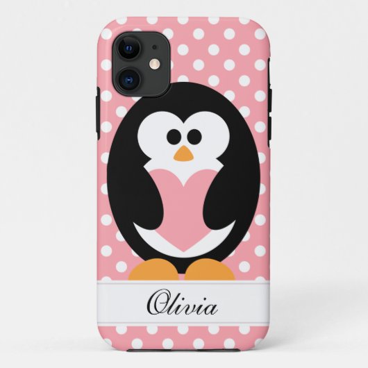 ピンクのペンギン愛 Case-Mate iPhoneケース (裏面)