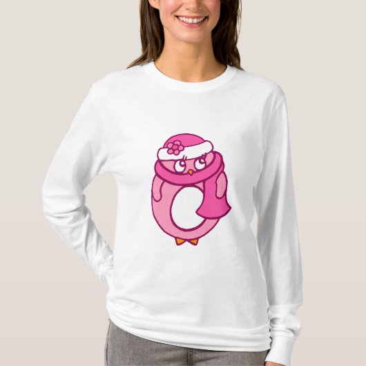 ピンクのペンギンTシャツ Tシャツ (正面)
