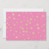 ピンクのホイル風船の写真 2歳の誕生日招待状 招待状 (裏面)