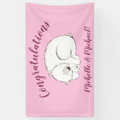 ピンクのホッキョクグマ 横断幕 (縦)