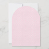 ピンクのホットエアバルーンエレファントアーチベイビーシャワー 招待状 (裏面)