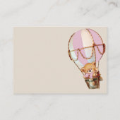 ピンクのホットエアバルーンベアおむつラッフル エンクロージャーカード (裏面)