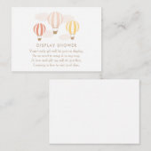 ピンクのホットエアバルーン表示シャワーエンクロージャカー エンクロージャーカード (正面/裏面)