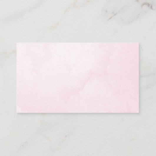 ピンクのホットエアバルーン赤ちゃんシャワー表示シャワー エンクロージャーカード (裏面)