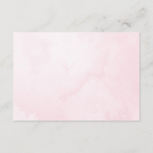 ピンクのホットエアバルーン赤ちゃんシャワー アドバイスカード (裏面)