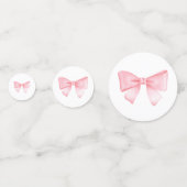 ピンクのホットエアバルーン赤ちゃんシャワー コンフェッティ (裏面)