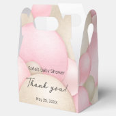 ピンクのホットエアバルーン赤ちゃんシャワー フェイバーボックス (オープン)