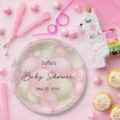 ピンクのホットエアバルーン赤ちゃんシャワー ペーパープレート (パーティー)