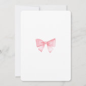 ピンクのホットエアバルーン赤ちゃんシャワー 招待状 (裏面)