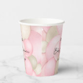 ピンクのホットエアバルーン赤ちゃんシャワー 紙コップ (右)