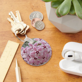 ピンクのホヤプラントフラワーズフローラ キーホルダー