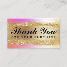 ピンクのホログラフィックカードをご購入いただき、ありがとうございます。 名刺