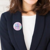 ピンクのホログラフィック名キンセアニェラ 缶バッジ