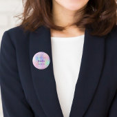 ピンクのホログラフィック名Sweet 16 缶バッジ