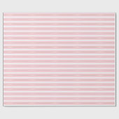 ピンクのホワイトゴールドのストライプの魅力的な光沢があるデザイン ラッピングペーパー (フラット)