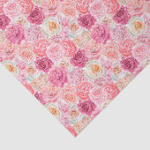 ピンクのホワイトフローラ誕生日のブライダルシャワー 薄葉紙 (詳細)