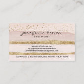 ピンクのホームベーカリー結婚デコレーションのケーキ制作 名刺 (裏面)