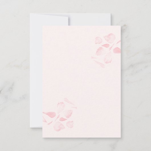 ピンクのボウのランチとバブルリーの感謝カード サンキューカード (裏面)