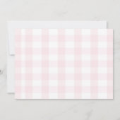 ピンクのボウズ コケッティ バースデー サンクス カード (裏面)