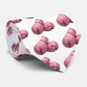 ピンクのボクシンググラブのタイ ネクタイ (ロール)