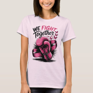 ピンクのボクシンググローブ乳がん闘病 Tシャツ