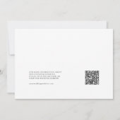 ピンクのボヘミアンスタイルのアーチの写真 QRコード 保存日付 招待状 (裏面)