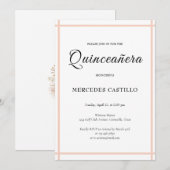 ピンクのボヘミアンフラワーリース キンセアニエラ招待状 招待状 (正面/裏面)