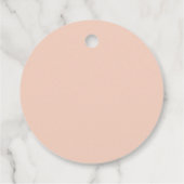 ピンクのボヘミアンフラワー ブライダルシャワー フェイバータグ (裏面)