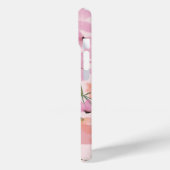 ピンクのボヘミアン風の野の花の草原のモノグラム Case-Mate iPhoneケース (裏面 / 左)