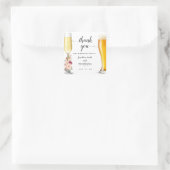 ピンクのボホシックな泡とブリュースありがとうござ結婚う スクエアシール (バッグ)