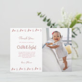 ピンクのボホレインボーは彼女はonederful サンキューカード (スタンド正面)