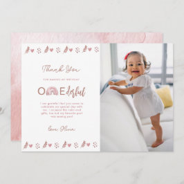 ピンクのボホレインボーは彼女はonederful サンキューカード