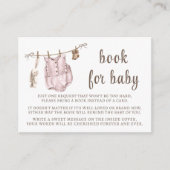 ピンクのボホ服ベビーシャワー囲いカード エンクロージャーカード (正面)