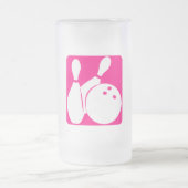 ピンクのボーリング フロストグラスビールジョッキ (中央)