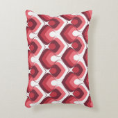 ピンクのボールドレトロモダンモチーフ アクセントクッション (正面(垂直))