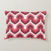 ピンクのボールドレトロモダンモチーフ アクセントクッション (裏面)