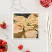 ピンクのポインセチアの花の紙のパーティーのナプキン スタンダードカクテルナプキン (インサイチュ)